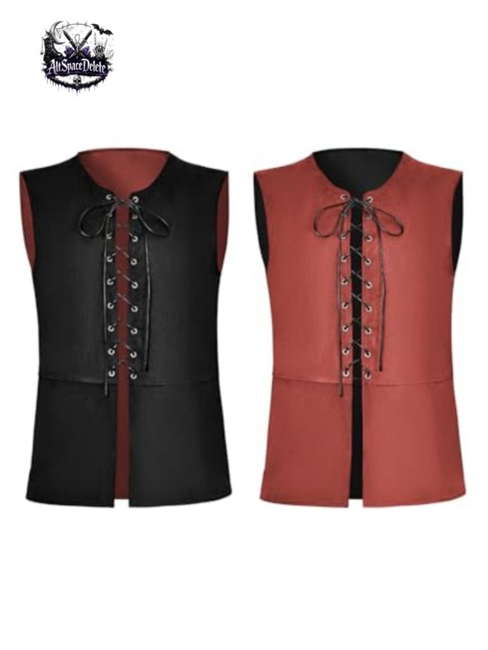 Reversible Pirate Vest Renaissance Medieval LARP Costume Men